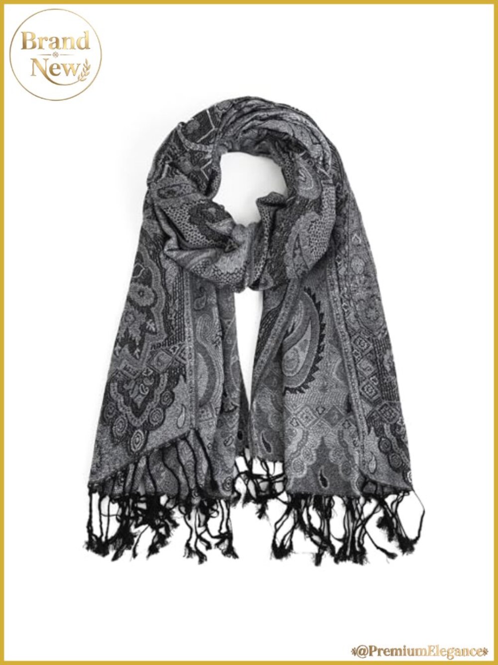 Pashmina Rave Scarf Silky Paisley Shawl Wrap for Evening Dresses Travel